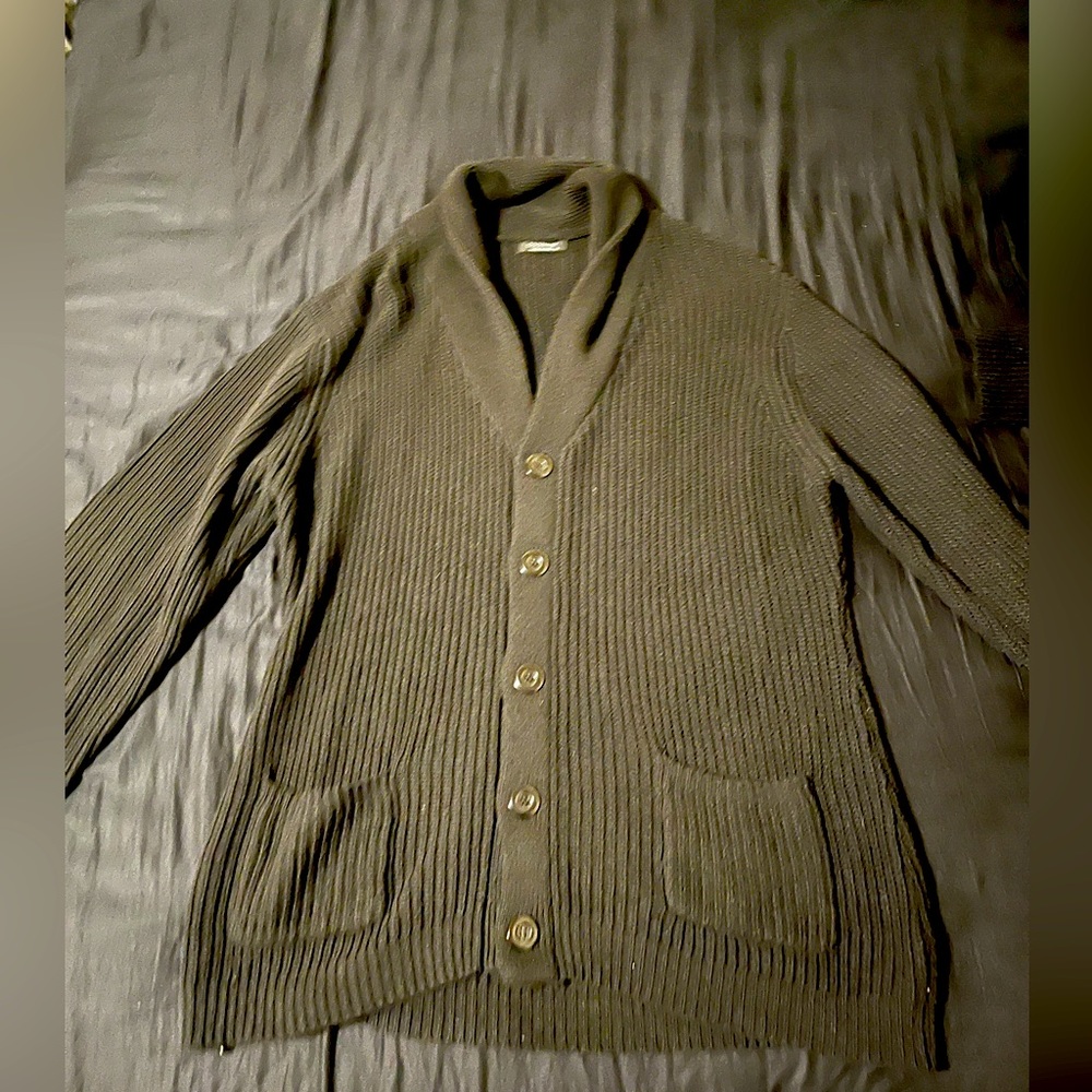 Mens black cardigan sweater
